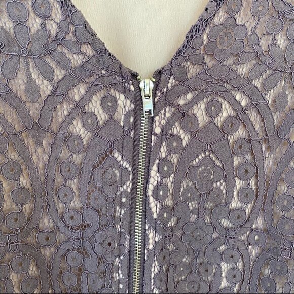 Pinkblush lace midi  dress with crew neck and v-back - Picture 7 of 11